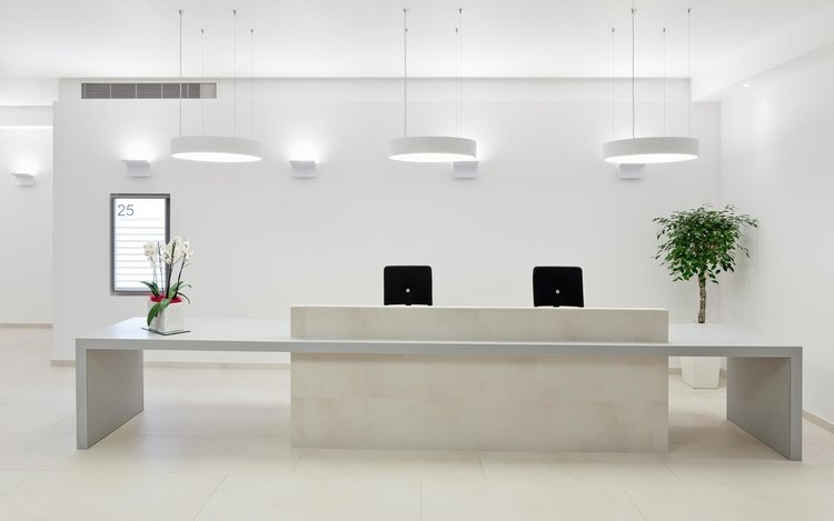 corian reception desk for office